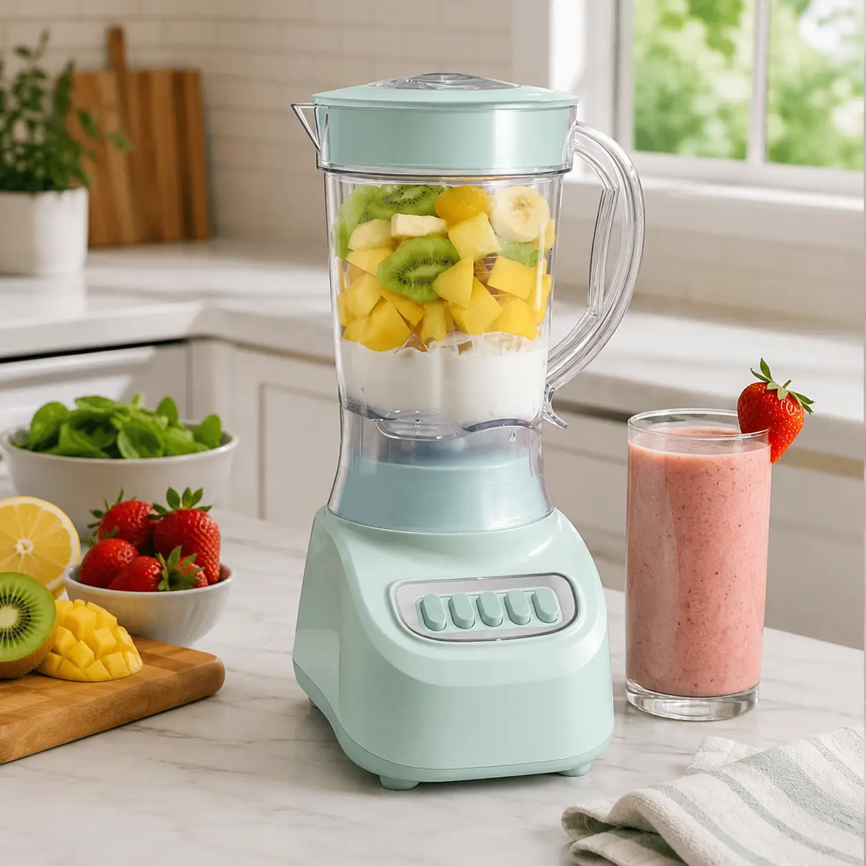48 oz Smoothie Blender for Kitchen, Smoothies & Shakes, Mint Green