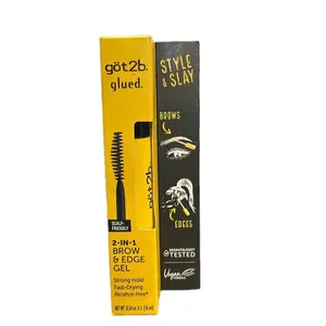 Got2b Glued 2-in-1 Brow & Edge Gel - Strong Hold Fast-Drying Alcohol-Free Scalp-Friendly Vegan Formula 0.54 fl oz