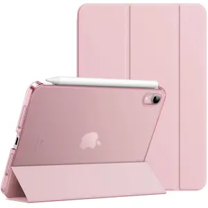 JETech Case for iPad mini (A17 Pro, 2024 Model, 7th Generation) / mini 6 (2021 Model, 6th Generation), Slim Stand Hard Back Shell Smart Cover with Auto Wake/Sleep