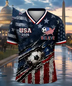 Patriotic USA 2026 Soccer Jersey Custom Name Number | Football Fan Shirt Gift