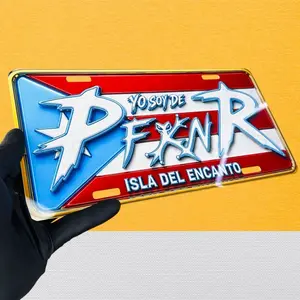"Yo soy de PfknR" Vehicle License Plate Cover, 12x6 in Puerto Rico Island Del Encanto Car Exterior Accessory