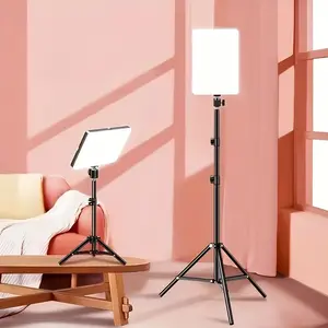 2 sets LED Video Light Kit with Adjustable 43.3" Tripod Stand and Phone Holder - USB-Powered On-Camera Lighting for Content Creation, Non-Waterproof, Versatile Use, No Battery Required