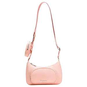 Lululemon 2L Recycled Nylon Crossbody Bag for Women – Casual, Versatile, Zip-Opening Style in Light Pink