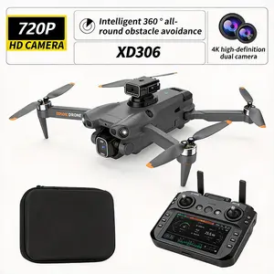 Foldable Quadcopter Drone with Brushless Motors | 30-Min Flight Time, 360° Obstacle Avoidance, Optical Flow Hover, FPV Camera, Adjustable Lens & Long Range Remote Control