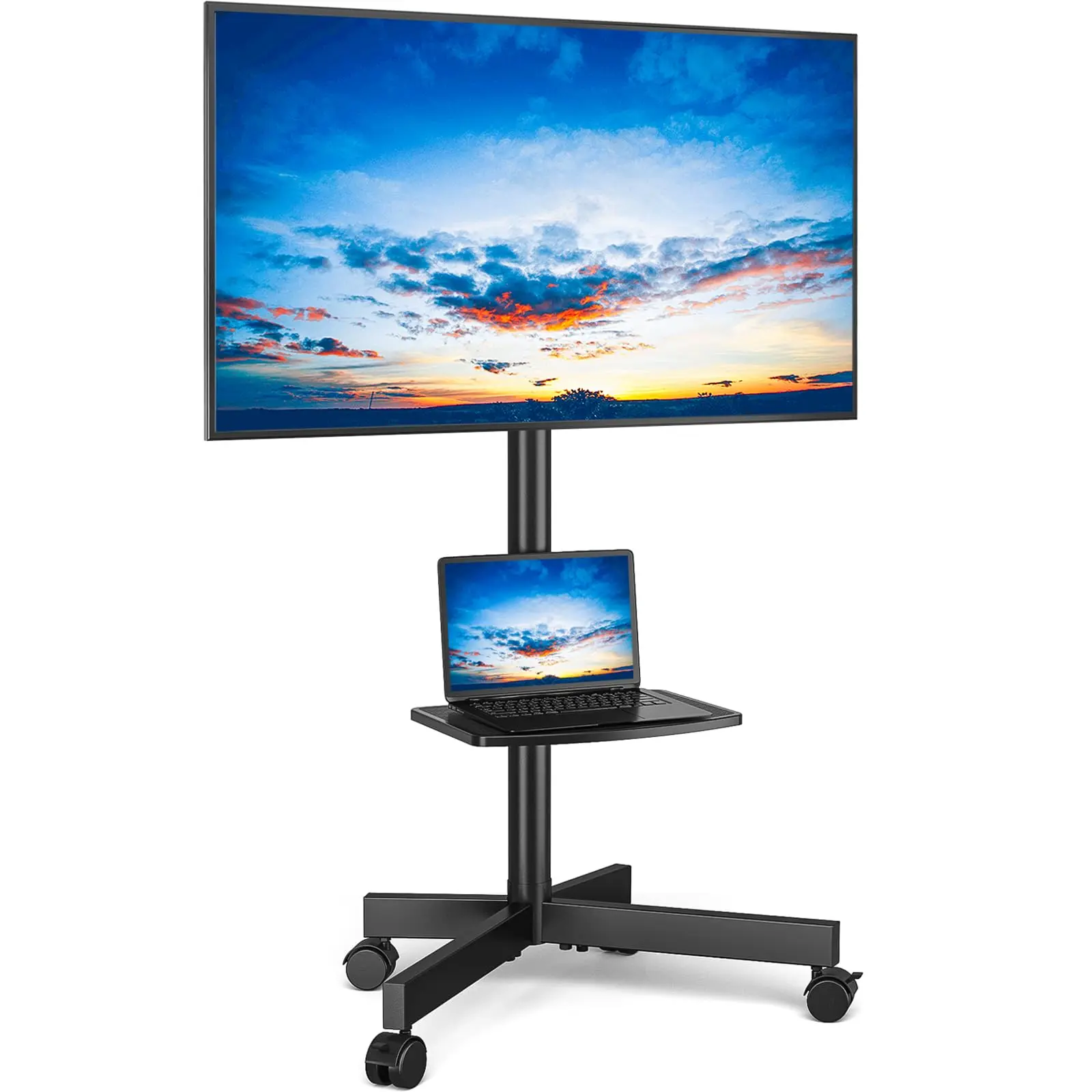 Rfiver Mobile TV Stand & Cart for 23-60 Inch LCD, LED Flat Panel, Curved Screen Displays, Supports Up to 88 lbs