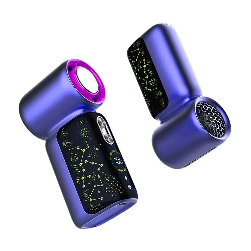 Handheld Cooling Fan - 2026 Starry Sky & Soccer Theme, 100-Speed Turbo Mode, USB-Powered, Rechargeable Built-In Battery, Compact Cordless Standalone Portable, Outdoor Gadgets Household Appliance