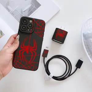 6-Piece Set Aesthetic Spider Pattern Phone Case, Shockproof Protective Cover for iPhone 11-16 Pro Max, Gift for Family & Friends