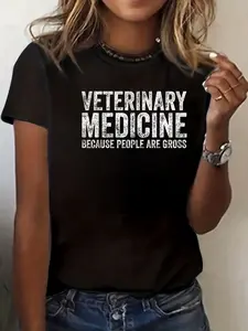 100% Cotton Unisex Funny Veterinarian Veterinary Medicine People Are Gross T-Shirt Graphic Vintage Unisex Casual Round Neck Tee