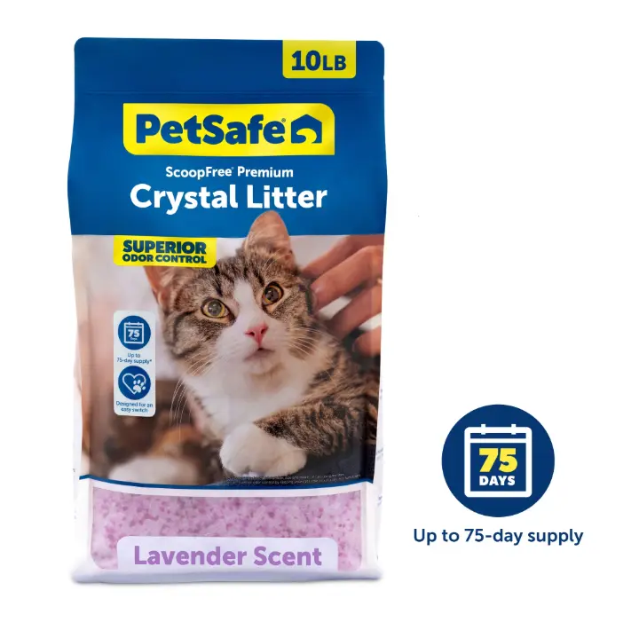 PetSafe ScoopFree Premium Crystal Litter, Lavender Scent, 10-lb bag, Purple