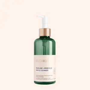 BIOSSANCE Squalane + Amino Aloe Gentle Foaming Face Wash Gel, Hydrating Facial Cleanser for All Skin Types, Removes Makeup, Deeply Cleans Pores with Moringa Extract, Soothes with Aloe Vera