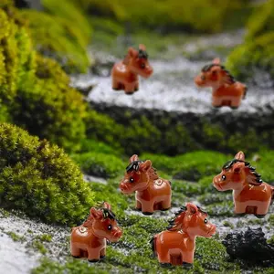 5/10/20pcs Miniature Horse Mini Horse Figures Fairy Garden Horse Resin Pony Figurine Moss Landscape Decoration DIY Craft Home Decor