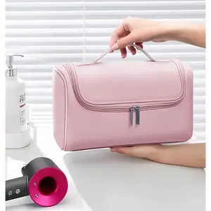 Dyson Hair Dryer Storage Bag, Waterproof Durable PU Material, Travel Portable Curling Iron Case, Home Business Electric Blow Dryer Organizer