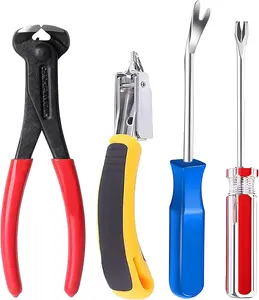 GJANSH Construction and Upholstery Staple Remover Tack Puller Nail Remover Tool Set Nail Puller Plier, Staple Puller, Tack Lifter, Fastener Remover, for Furniture Floor Wall Wooden Case Car Photo, fathersdaygift fathersdaygift