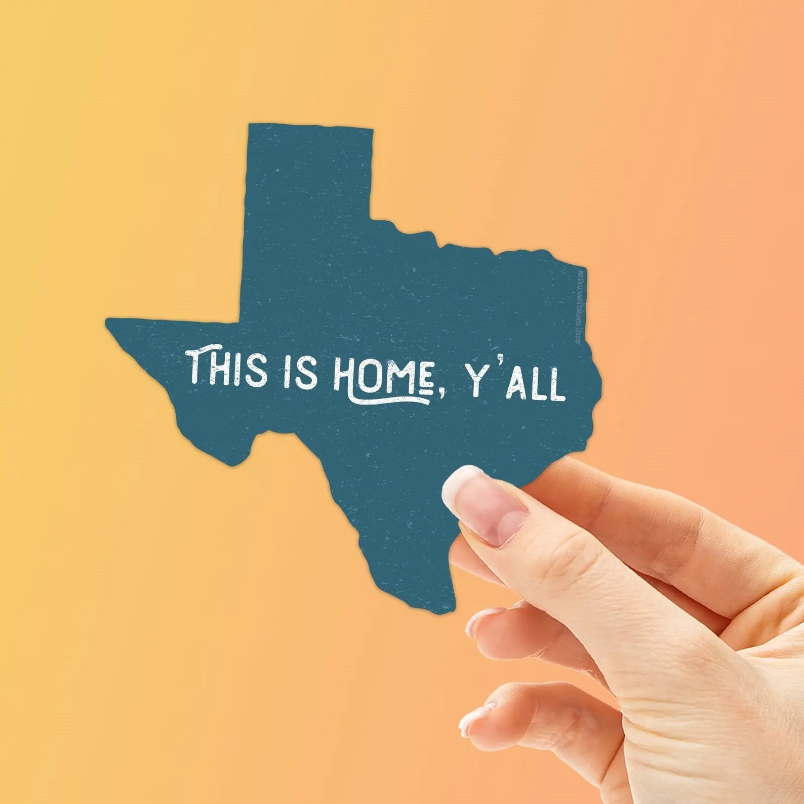 This is Home Y'all Texas Sticker, Cute Southern Bumper Sticker, Lone Star State Stickers for Hydroflask, Houston Austin Dallas TX Souvenir