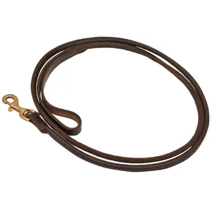 Jeffers Rolled Leather Dog Leash with Hand Strap Handle, 6'L