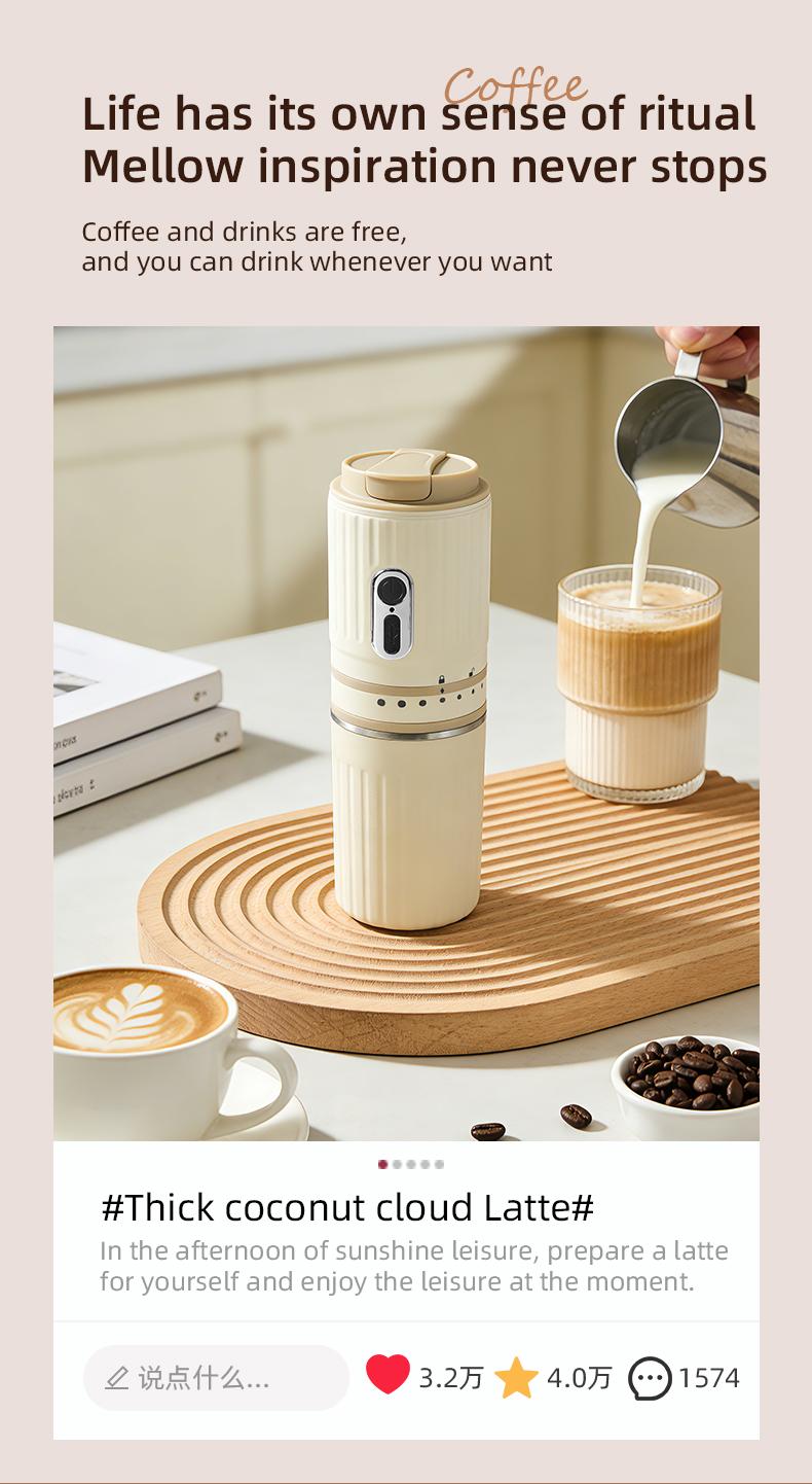 Portable Coffee Machine - Household Kitchen Appliance for Coffee and Tea Brewing