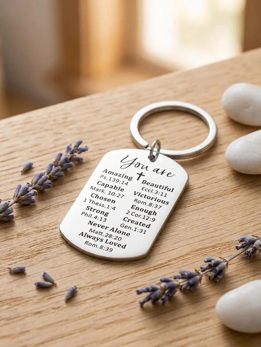 God Says You Are… Bible Verse Affirmation Keychain