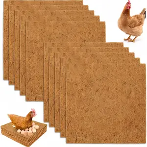 Reusable Chicken Nesting Pads, Natural Coconut Fiber Hen Nesting Mats, Multi-Functional Egg Laying Box Liner, 6/10pcs