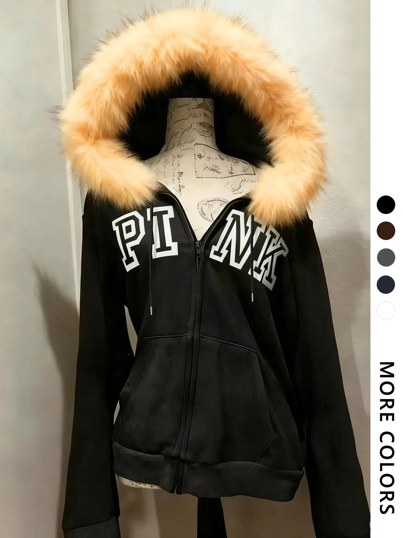 Women's Hooded Long Sleeves Fitted Casual Cozy Sweatshirt with Letter Print Zipper Front, Fashion Hoodies, Casual Fashion Everyday Wear, Graduation, Back-To-School, Fall & Winter