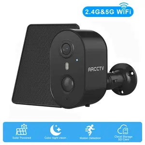 ARCCTV APP 4MP Solar Security Cameras Wireless Outdoor,Surveillance Home Camera with Solar Panel,2.4G&5G WiFi,PIR Detection,2-Way Talk,IP65 Waterproof