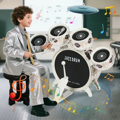 Unisex Toddler Jazz Band Rock Musical Toy Set - Easy Assembly, Fosters Creativity & Learning, Gift for Ages 3-5 Little Musicians (Birthdays, Christmas)