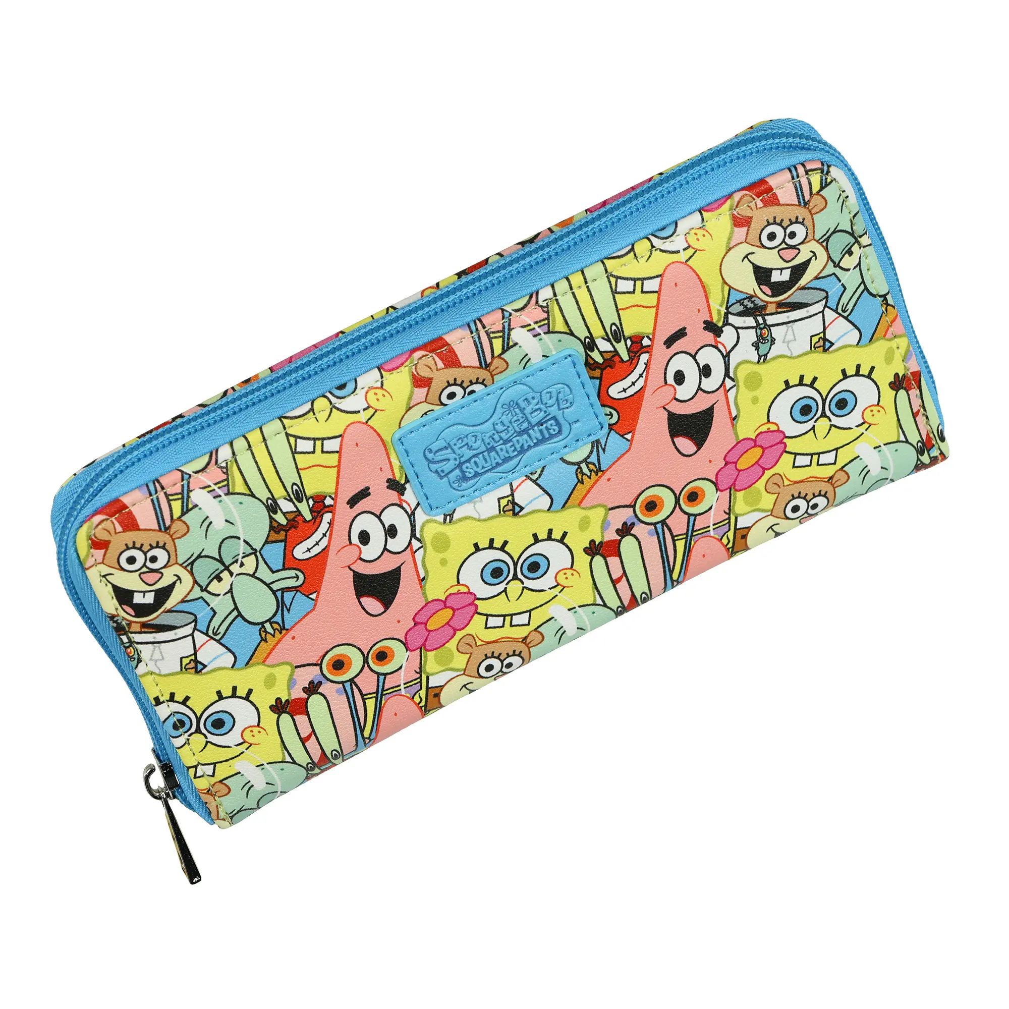 Nickelodeon SpongeBob SquarePants Zip Around Wallet All-Over Print Character Collage