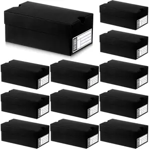 12 Sets Mini Shoe Gifts Boxes for Party Favors 6.1 x 3.9 x 2.5 Inches  Mini Sneaker Box with Editable Label for Candies Cookies Snacks(Black,6.1 x 3.9 x 2.5 Inches)