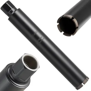 【FathersDayGift】 VEVOR Core Drill Bit, 2-1/2 inch Diameter, 14 inch Drilling Depth, 1-1/4 in-7 Internal Thread, High-Precision Welding Technology, Wet Diamond Core Bit for Reinforced Concrete, Bricks, and Masonry
