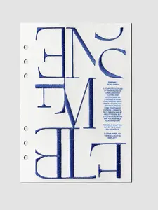 Ensemble Planner Dashboard Insert | Le Blanc Blue Embroidery Accents for Stylish Organization