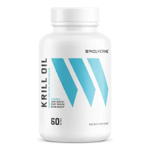 Krill Oil And Astaxanthin | Omega 3 Supplement, Brain Health, Heart Health, Skin Health - Vanilla Flavored - 60 Servings