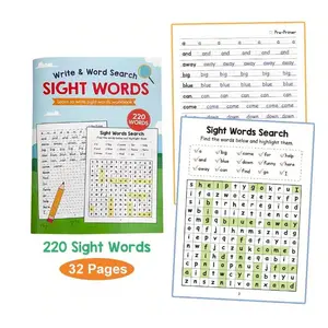 English High Frequency Words Sight Words Writing Practice Book A4 Size, Tracing Preschool Books, Learning Materials, Essential Vocabulary Learning Tool for ESL Students, Perfect for Reading Comprehension