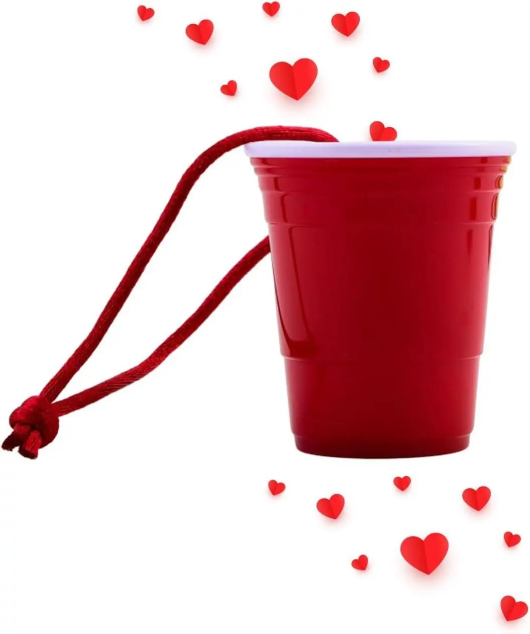 Red Cup Living Cute Easter Celebration Cup Hanging Ornaments | Strong, Sturdy Shot Glasses BPA-Free Party Decor, Room Decoration for Easter Day Unbreakable Cup for Tequila Shots, Set of 4