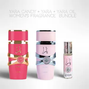 YARA CANDY + YARA 100ml (3.4oz) + YARA OIL 10ML  - Fragrance Collection Starter Pack - Women's Fragrance Bundle