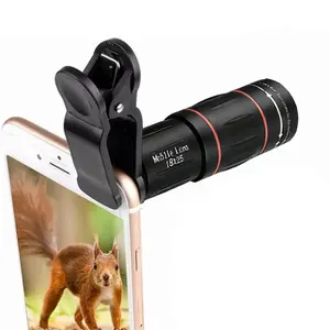 18x Telephoto Mobile Phone Lens 4K HD Portable Monocular Telescope, with Phone Clip and Tripod; Suitable for Bird Watching, Concerts, Fishing, Hunting