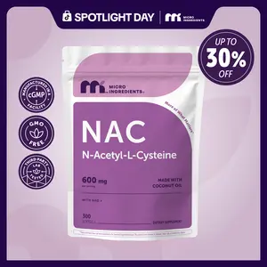 Micro Ingredients NAC 600mg with NAD+, N-Acetyl L-Cysteine + Nicotinamide + MCT Oil