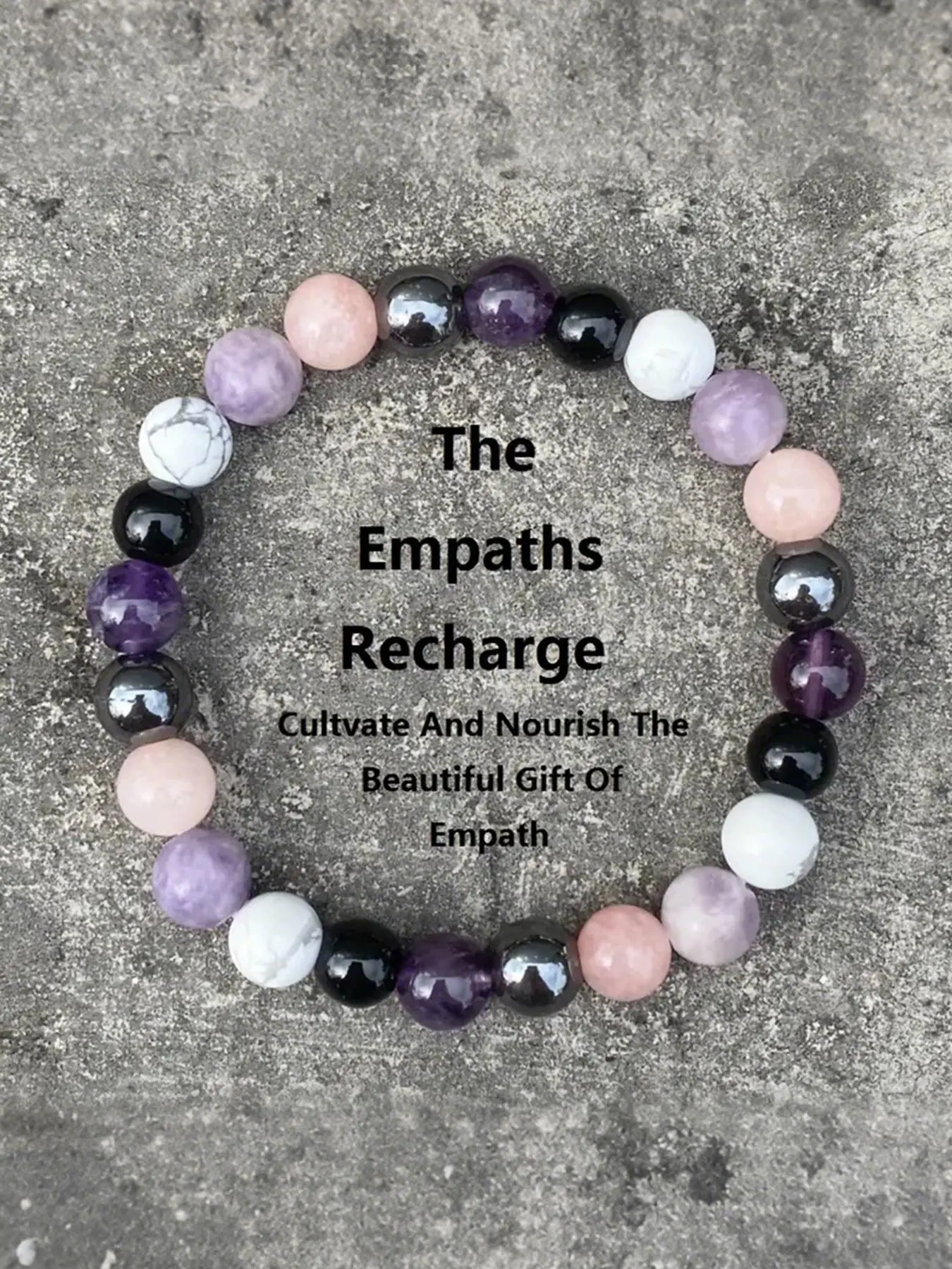 Amethyst & White Turquoise Stone Beaded Gemstones, Solstice Gemstone Crystal Bracelets, Fashionable and Versatile Design Suitable for Wearing at Any Time, Gift for Friends