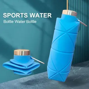 700ML Silicone Foldable Water Bottle Collapsible Travel Bottles Sport Folding Drinking Sports Outdoor Creative Food Grade Silicone Sports Water Bottle