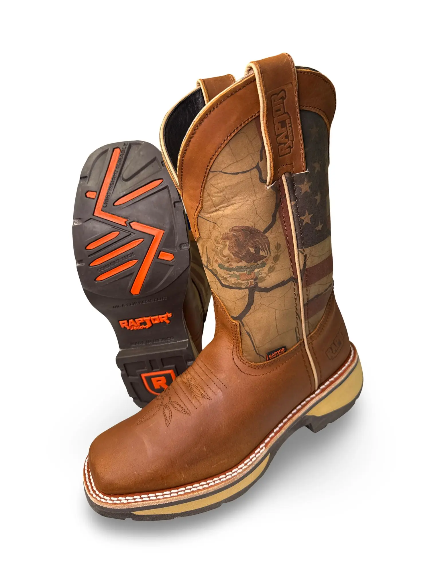 Bota Raptor Chicano Dos banderas Para Caballero