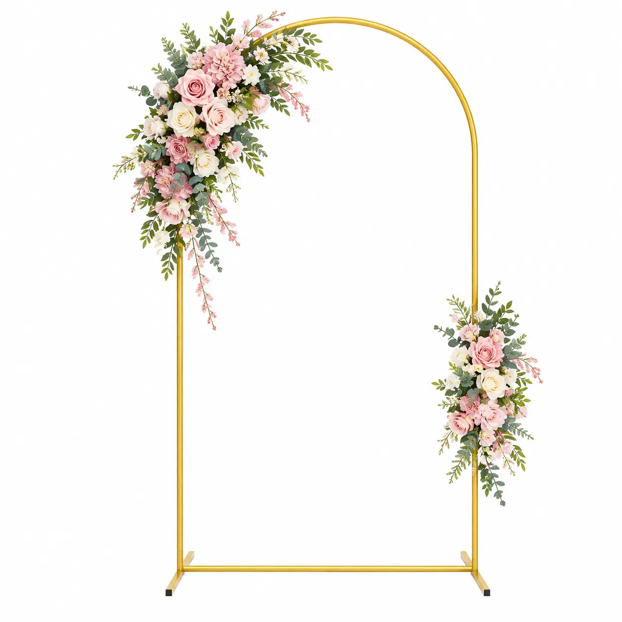 3 Pack Gold Metal Arch Backdrop Stand Set, 7.2FT 6.6FT 6FT Wedding Arch Frames, Balloon & Floral Backdrop for Christmas, Halloween, Wedding, Birthday, Baby Shower, Graduation Party Decor