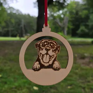 Laser Engraved Personalized Rottweiler Ornament