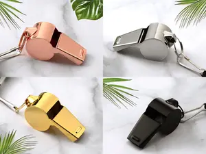 Metal Referee Whistle Coaches Sports Whistle with Lanyard for School Sports Soccer Basketball Lifeguard Protection