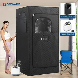 Portable Sauna Box, Steamer, 9 Levels, 2.6' x 2.6' x 5.9', 4L, Portable Sauna for Home