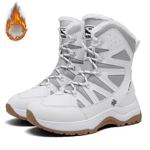 Unisex Winter Snow Boots Waterproof Shoes Walking Comfortable Hiking Tennis Booties Furry Mid Calf Warm Lightweight White Boy Footwear Bota Tactical Bedroom