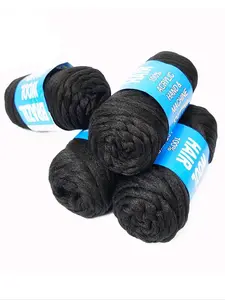 Long Straight Synthetic Hair Pieces Line, 4 Rolls Natural Fluffy Synthetic Hair Extensions for Hair Braids & Dreadlock Hair Making, Chic Hair Pieces for Daily & Cosplay & Costume Party Decor, Synthetic Braided Hair, Hair Weave Extensions
