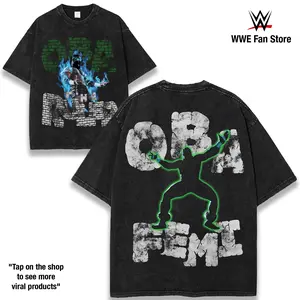 OBA FEMI V2 WASHED TEE, Wrestling Graphic Tee, Wrestler Shirt, Sports Shirt, Vintage Wresting Shirt, Wrestling Gift tshirts Menswear Top