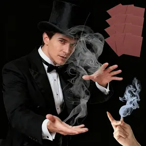 10pcs Finger Smoke Magic Trick ,Church,Birthday,christmas Party Props,Cool Close-Up Hand Magic,No Experience Required,Safe Easy to Use for Mesmerizing Tricks and Unforgettable Moments「 If no smoke, contact support or check video guide」