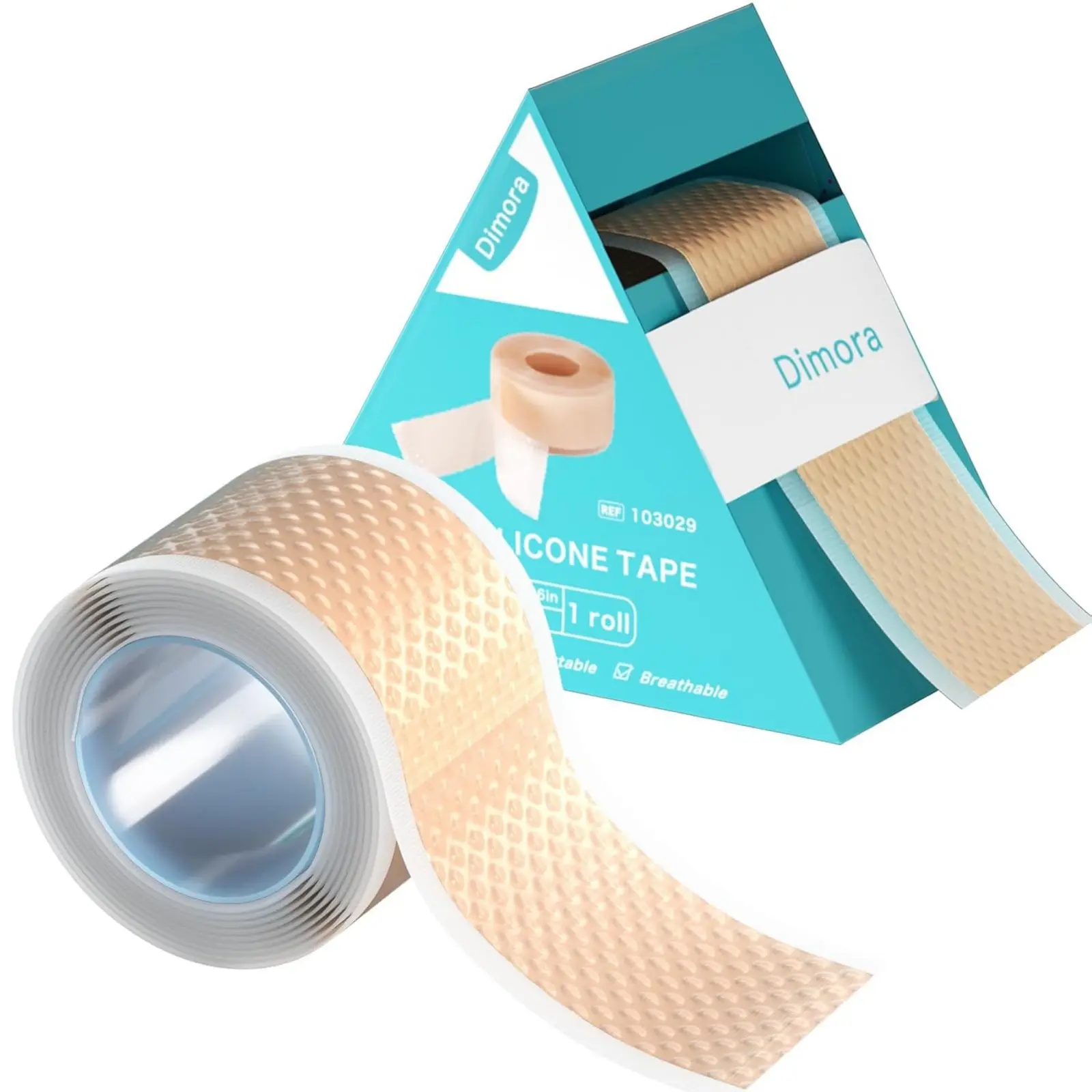 Dimora Silicone Medical Tape - Hypoallergenic First Aid Tapes with Easy Tear Design, Pain-Free Removal Surgical Tapes for Sensitive Skin, No Residue(1.6in x 59 in)