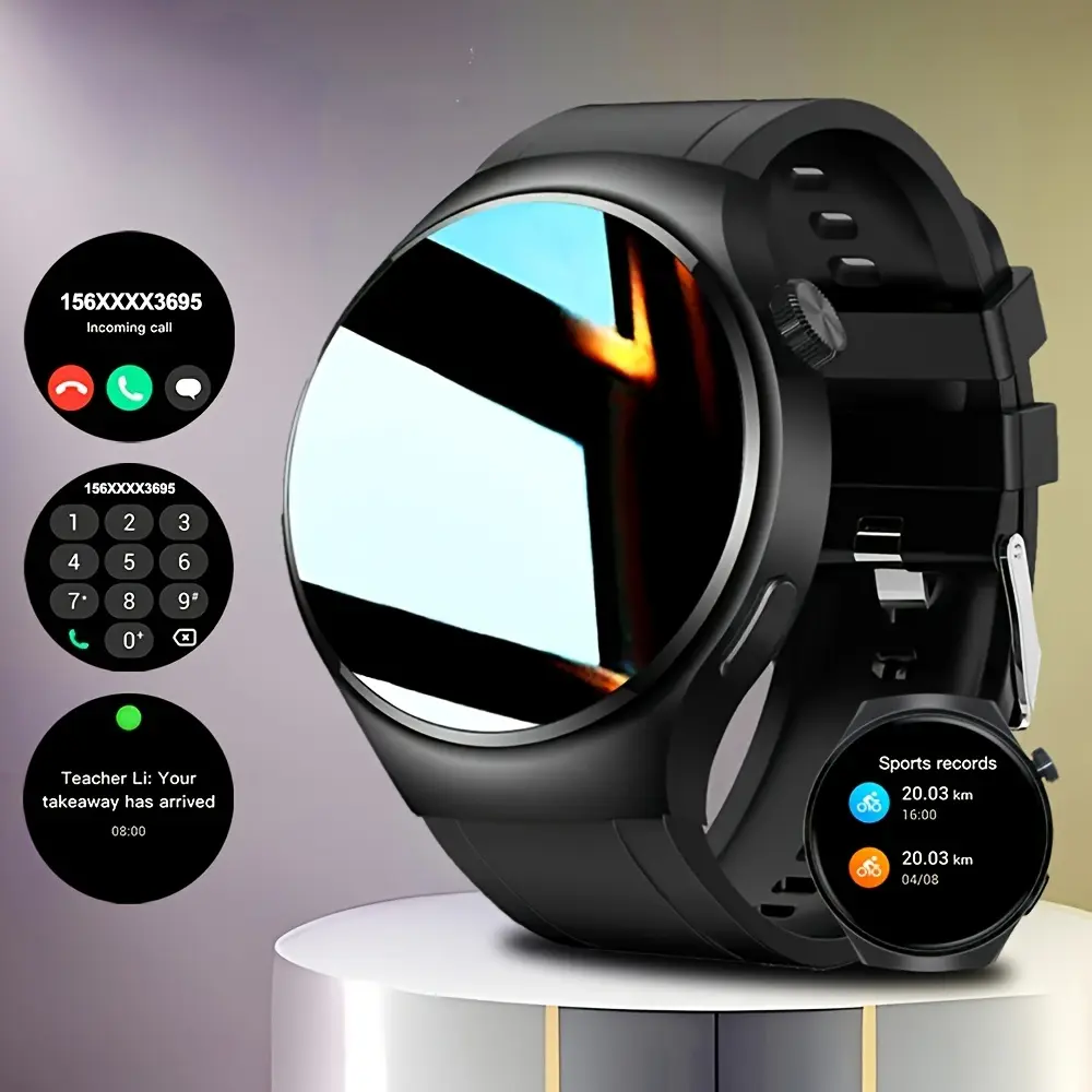 Men's Outdoor Sports Smart Watch, Wireless Smartwatch, Sporty Digital Watch, Wireless Calling, Full Touch HD Display, Multiple Sport Modes, Step Counter, Distance, Calorie Calculation, Alloy, Wearable, Sports Tracking Wristwatch