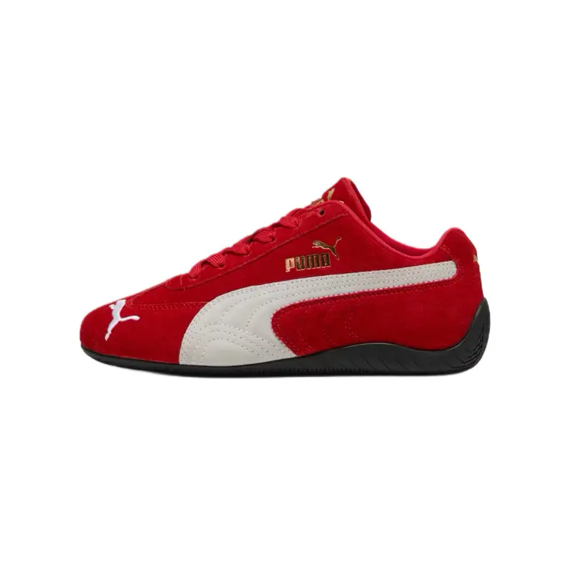 Puma Speedcat OG Embroidered Red White Women's Low Top Sneakers - Athletic Fashion, Casual Trendy, Sporty Chic Footwear for Daily Lifestyle Walking (Youth Sizes Available), Athletic Fashion Sneakers, Casual Trendy Sneakers
