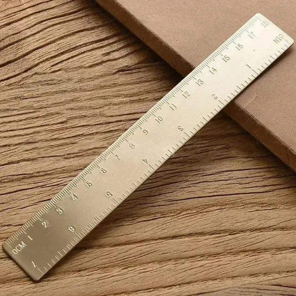 Vintage Brass Metal Ruler Tools for Students